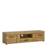 Dawn 2 door 1 drawer wide TV cabinet in Grandson Oak - TV Stands - Home Store UK