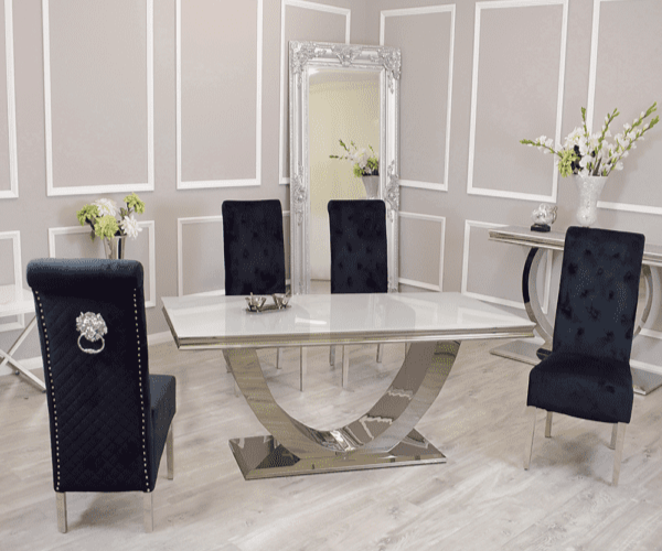Arial Marble Dining Table With Emma Chairs Marble Dining Sets Home Store UK Arial Marble Dining Table With Emma Chairs Marble Dining Sets Home Store UK