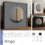 Chic Sliding Mirror Wardrobe