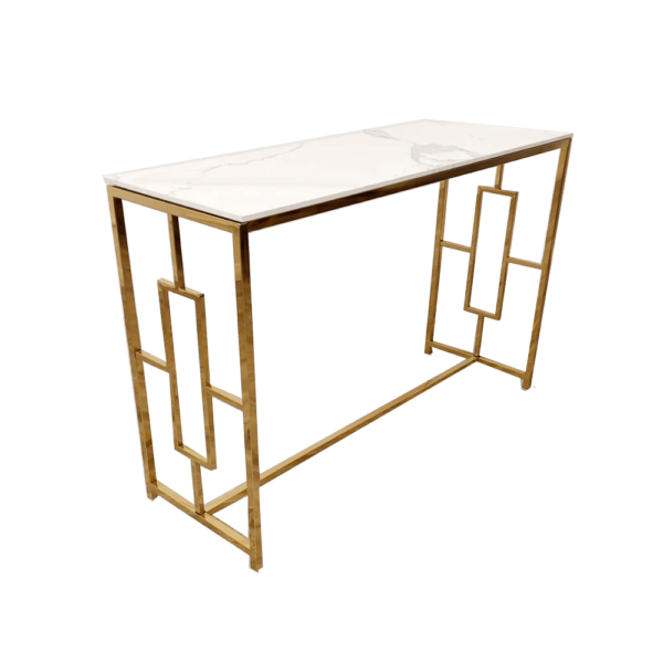 Geo Gold Console Side Table White Console Tables Home Store UK
