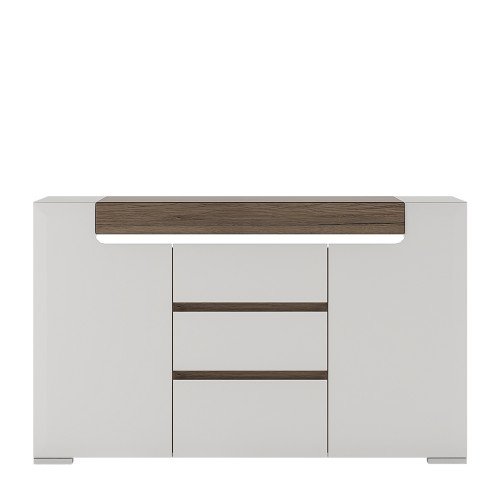 Toronto 2 Door 3 Drawer Sideboard (inc. Plexi Lighting) - Sideboards - Home Store UK