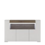 Toronto 3 Door Sideboard with open shelving (inc. Plexi Lighting) - Sideboards - Home Store UK