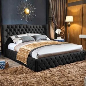 Gerlad Bed Frame Soft upholstered bed Choice Of Colours Upholstered Beds Home Store UK