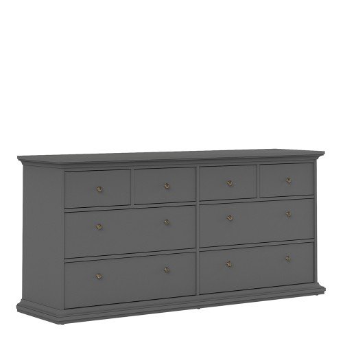 Paris Chest of 8 Drawers in Matt Grey Chest Of Drawer Home Store UK Paris Chest of 8 Drawers in Matt Grey Chest Of Drawer Home Store UK