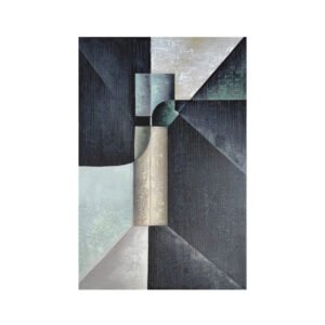 80x120 Blue and Grey Asymmetrical - Wall Arts - Home Store UK