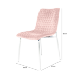 HSUK- Value Zula Pink Dining Chair With Chrome Legs Dining Chairs Home Store UK