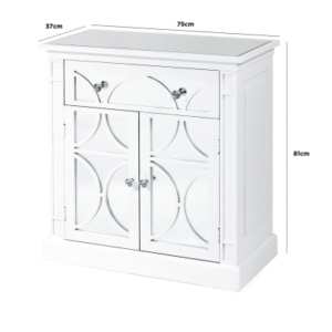HSUK- White Wood 1 Drawer 2 Door Sideboard - Sideboards - Home Store UK