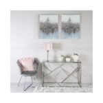 HSUK- Value Azaria Stainless Steel Metal Console Tables Home Store UK
