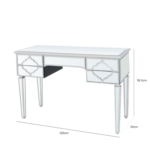 HUSUK-Silver Mirror 5 Drawer Dressing Table Dressing Table Home Store UK