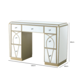 HUSK-Mirror Champagne 7 Drawer Dressing Table Dressing Table Home Store UK