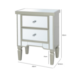 HUSK- Dark Champagne Bedside Cabinet Bedside Cabinet Home Store UK