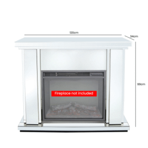 White Manhattan Large Fire Surround - Fireplace - Home Store UK
