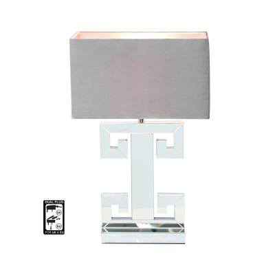 HSUK- Anya Table Lamp With Grey Shade - Mirror Lamps - Home Store UK HSUK- Anya Table Lamp With Grey Shade - Mirror Lamps - Home Store UK