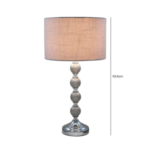 HSUK- Value Four Ceramic Ball Lamp With Light Grey Shade