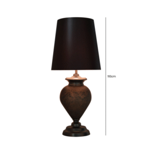HSUK-Black Matte Regal Lamp With Gunmetal Shade