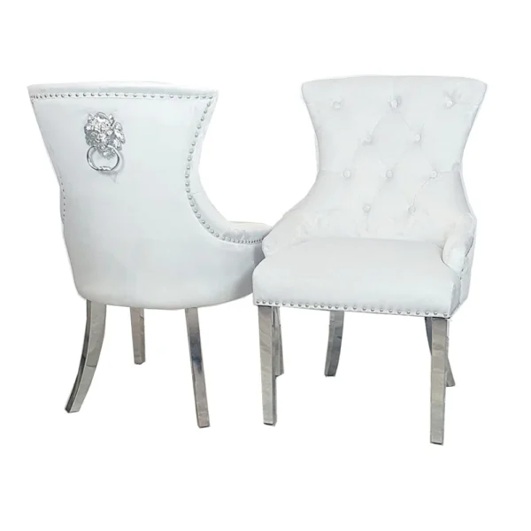 Megan Dining Chair ALL Colours Plain Back/Lion Knocker Dining Chair Home Store UK