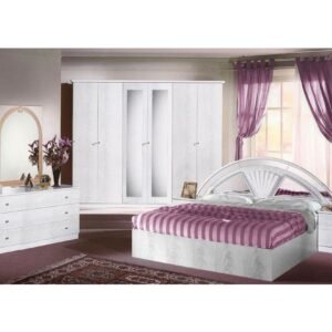 Dima Mobili Akira White Bedroom Set with 4 Door Wardrobe ﻿ Italian Bedroom Set Home Store UK