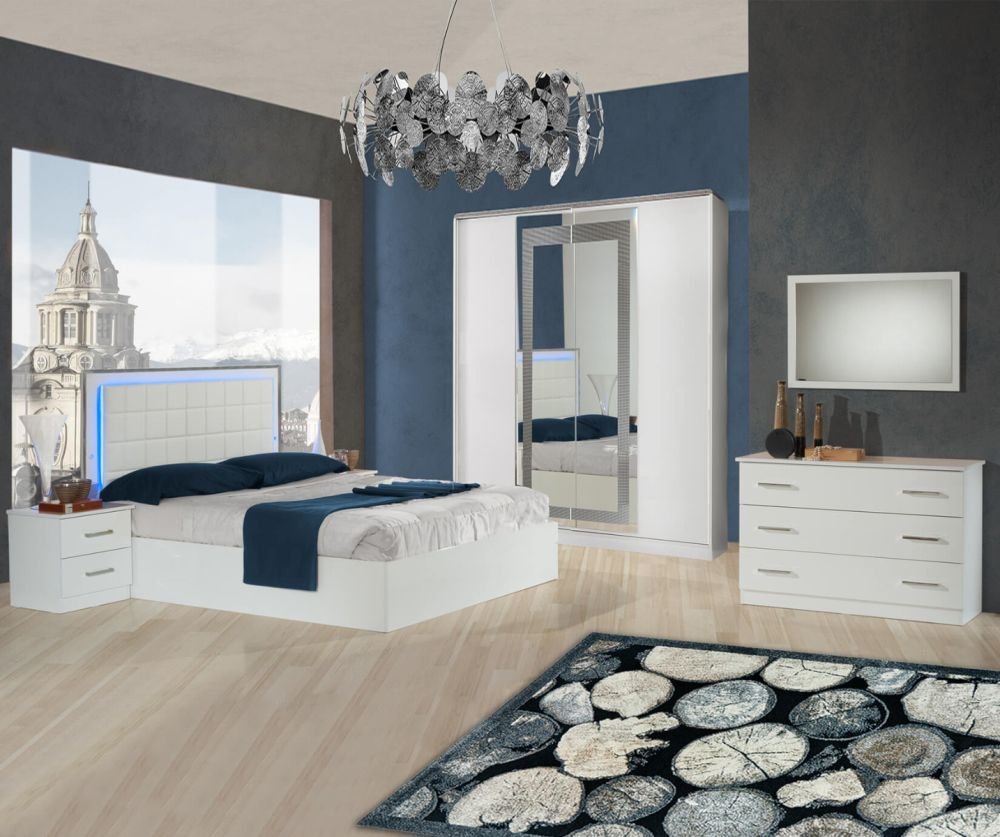 Ben Company Ambra White Finish Italian Bedroom Set without Wardrobe Italian Bedroom Home Store Uk Ben Company Ambra White Finish Italian Bedroom Set without Wardrobe Italian Bedroom Home Store Uk