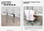 Louis Marble Dining Table With Sandhurst Chair Marble Dining Table Chairs Home Store UK