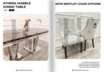 Athena Dining Table with Bentley Chair's Marble Dining Table Home Store UK