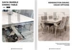 Xavia Dining Table with Kensington Chair's Marble Dining Sets Home Store Uk