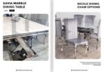 Xavia Dining Table With Nicole Chair’s Marble Dining Sets Home Store Uk