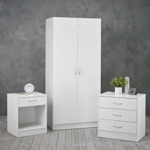 Delta 3 Piece White Bedroom Set