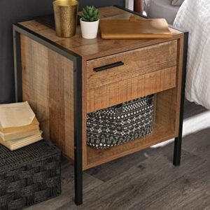 Hoxton Distressed Oak Bedside Table Bedside Cabinet Home Store UK