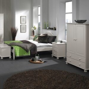 Bramwell 3 Drawer Bedside in White