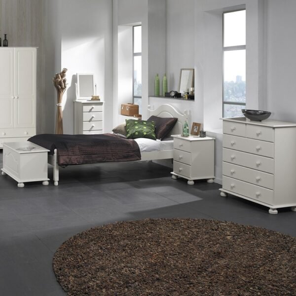 Bramwell 5 Drawer Narrow Chest in White - Chest Of Drawer - Home Store UK