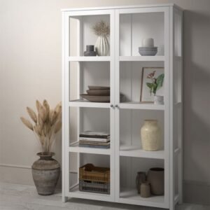 Dawson Showcase Display Cabinet with 2 Doors in Pure White