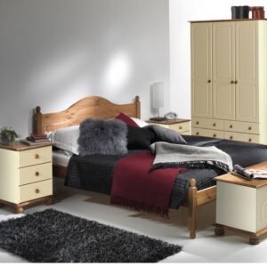 Bramwell 3 Door 4 Drawer Wardrobe in Cream/Pine ﻿ Wardrobe Home Store UK