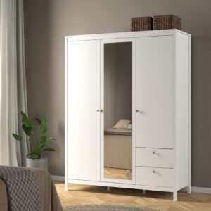 Remington Wardrobe with 2 Doors 1 Mirror Door 2 Drawers Wardrobe Home Store UK