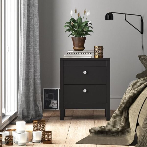 Remington Bedside Table 2 Drawers bedside Cabinet Home store UK