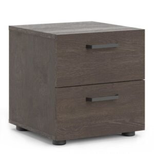 Bryce Nightstand 2 Drawers in Rovere Gessato Dark Oak