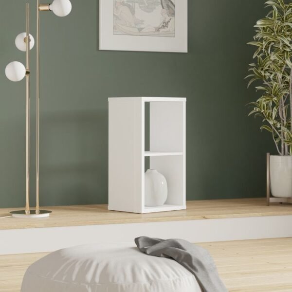 Spring 1 Shelf Storage Unit in White High Gloss/White - Storage Units - Home Store UK
