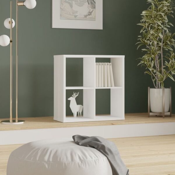 Spring 2x2 Storage Unit in White High Gloss/White - Storage Units - Home Store UK