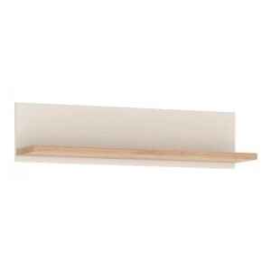 Alice 81cm Wall Shelf in Light Oak and White High Gloss - Wall Shelf - Home Store UK