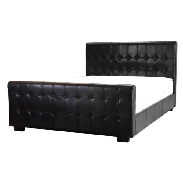 Lagos Button PU Double Bed - Clearance - Home Store UK