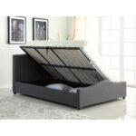 Elena Storage Linen Double Bed Grey - Clearance - Home Store UK