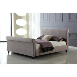 Alisa Chenille Double Bed Mink - Clearance - Home Store UK