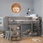 Perry For Kids Mid Sleeper in Grey - Kids Room - Home Store UK