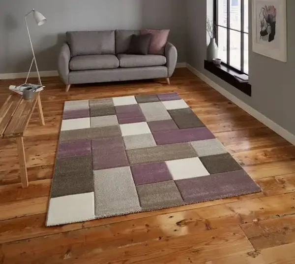 Brooklyn 646 Beige/Purple - Rugs - Home Store UK