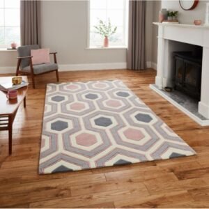 Hong Kong 3661 Grey/Rose - Rugs - Home Store UK