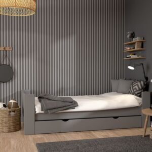 Perry For Kids Single Bed in Grey - Kids Room - Home Store UK