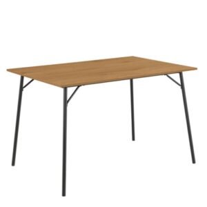 Cuzco Dining Table in Black and Oak.
