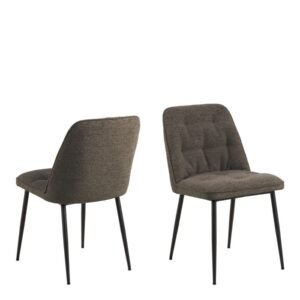 Elle Dining Chair in Taupe Set of 2.