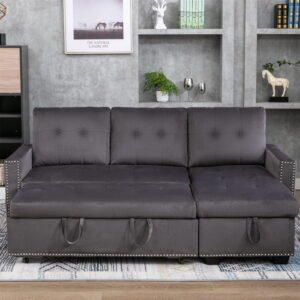 UNIVERSAL CORNER FABRIC SOFABED WITH STORAGE